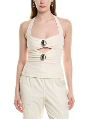 Micas halter top with shell accents size L CC18-12